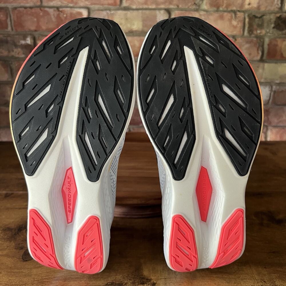 Brooks Hyperion Max 2 Mens 12 Gray Orange Max Cushion Speed Race Running Shoes - Picture 14 of 16